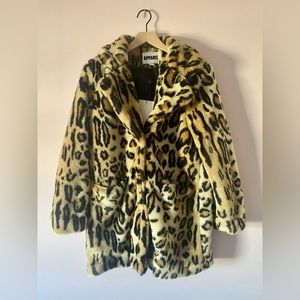 NWT Apparis Faux Fur Cheetah Print Coat
